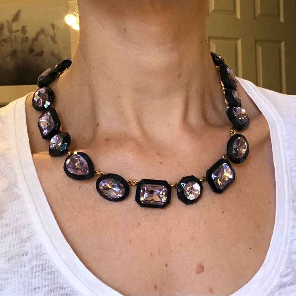 JCrew purple and navy necklace